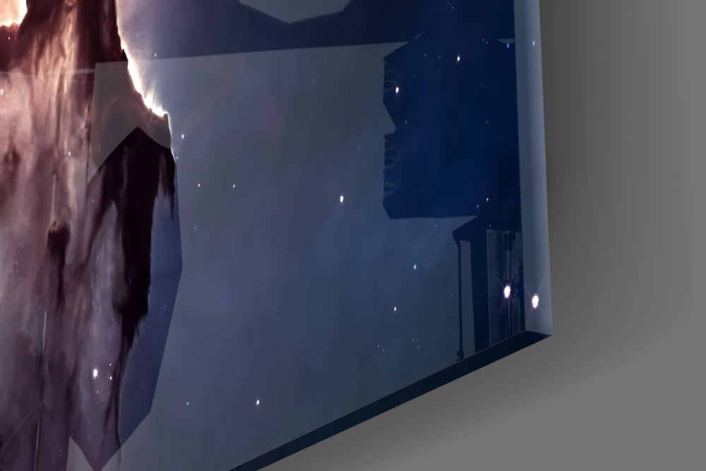 Cinematic artwork in a sci-fi-themed living room interior