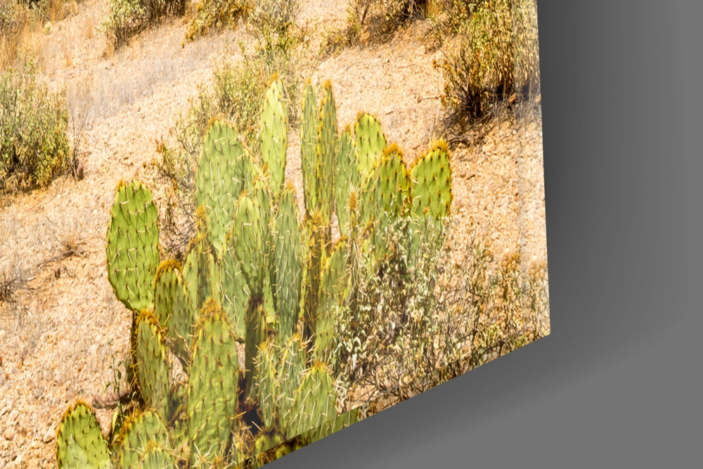 Cinematic artwork in a Santa-Fe-styled office interior