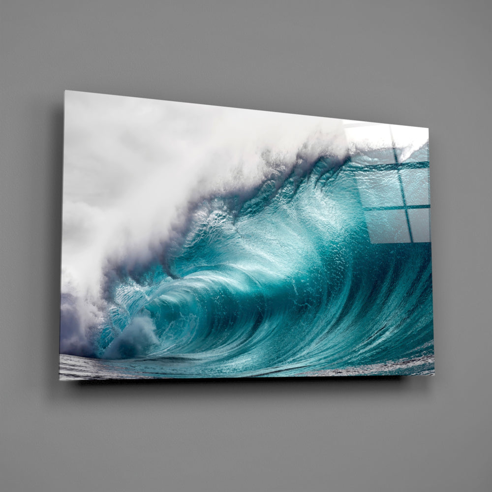 Surf panel anchoring a beach-house lounge wall