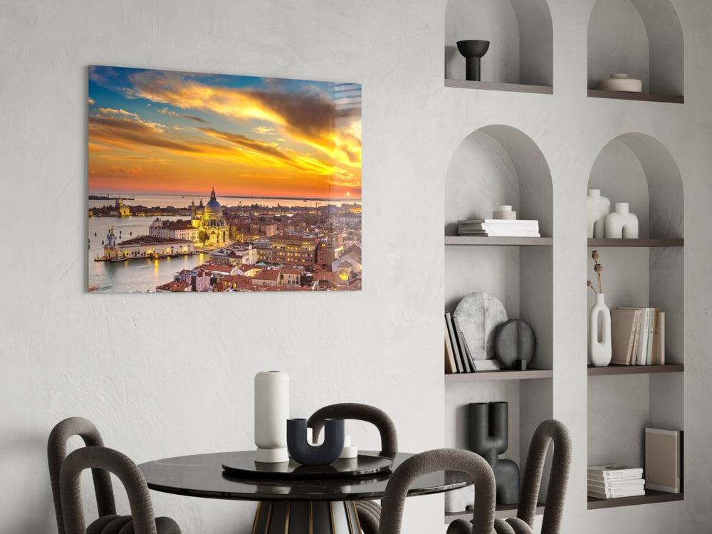 Cinematic travel print bringing Italian edge to a hallway