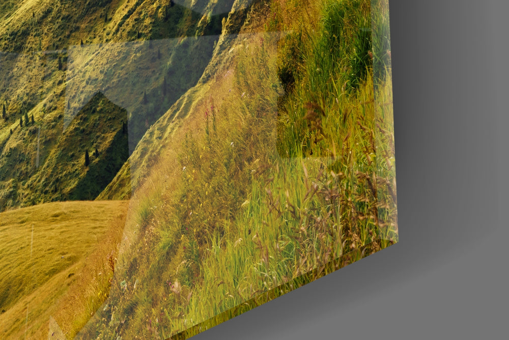 Cinematic artwork in a mountain-themed reading room interior