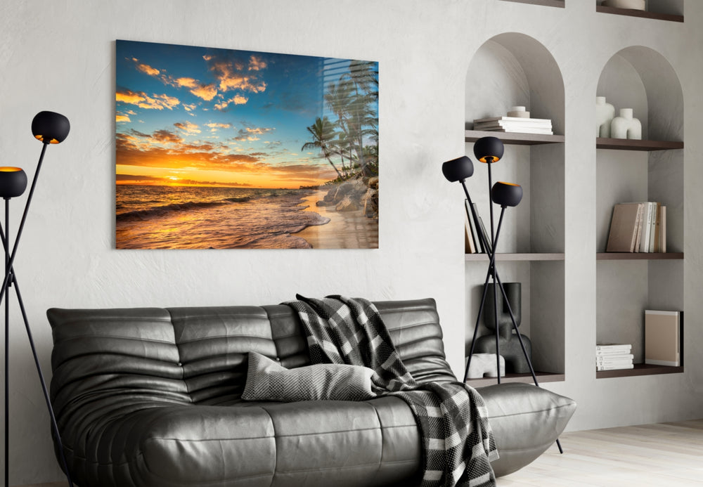 Beach Cruise artwork styled in a study interior