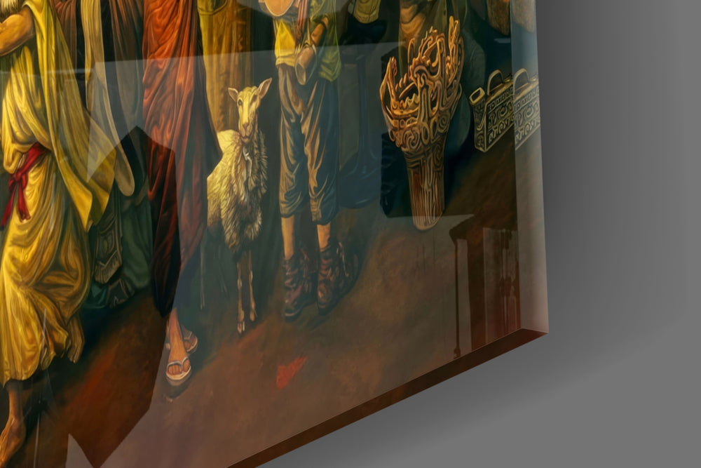 Cinematic artwork in a heritage-themed reading room interior