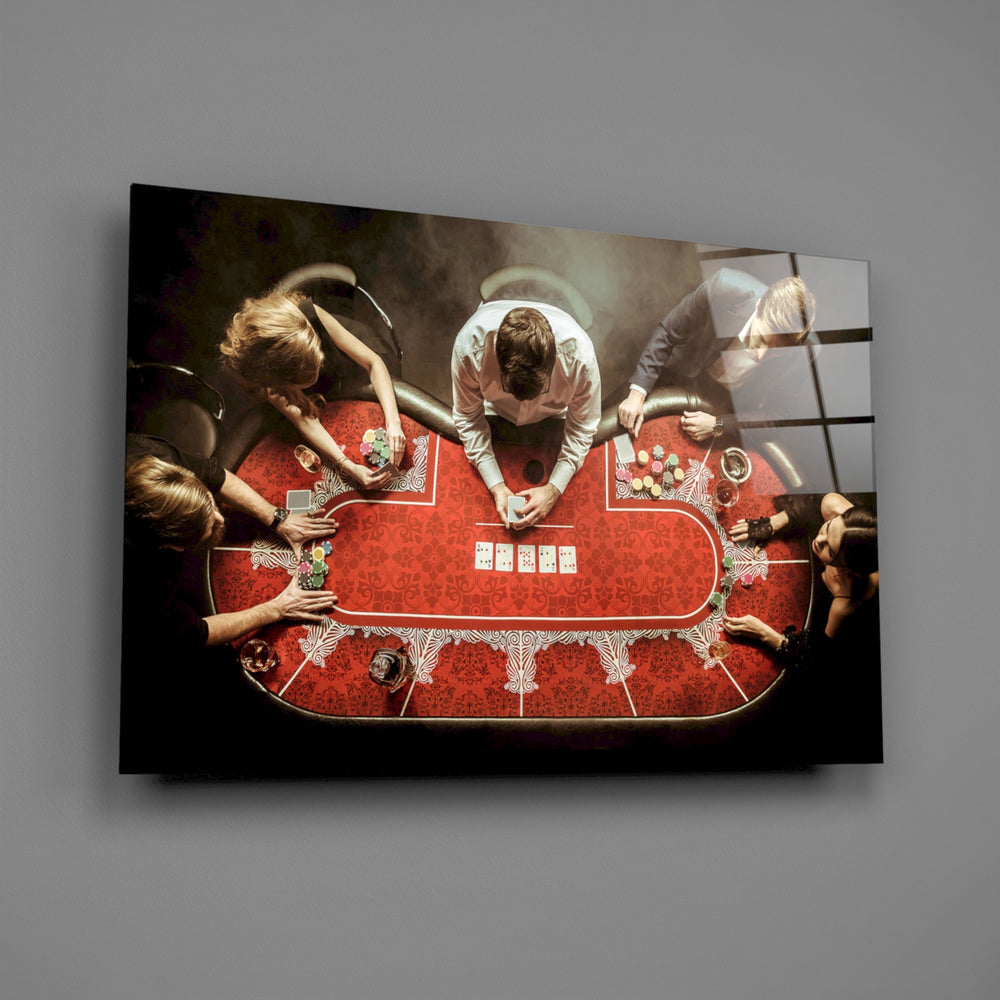 Casino panel anchoring a games room wall