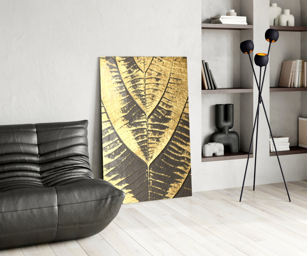 Cinematic abstract print bringing luxe edge to a hallway