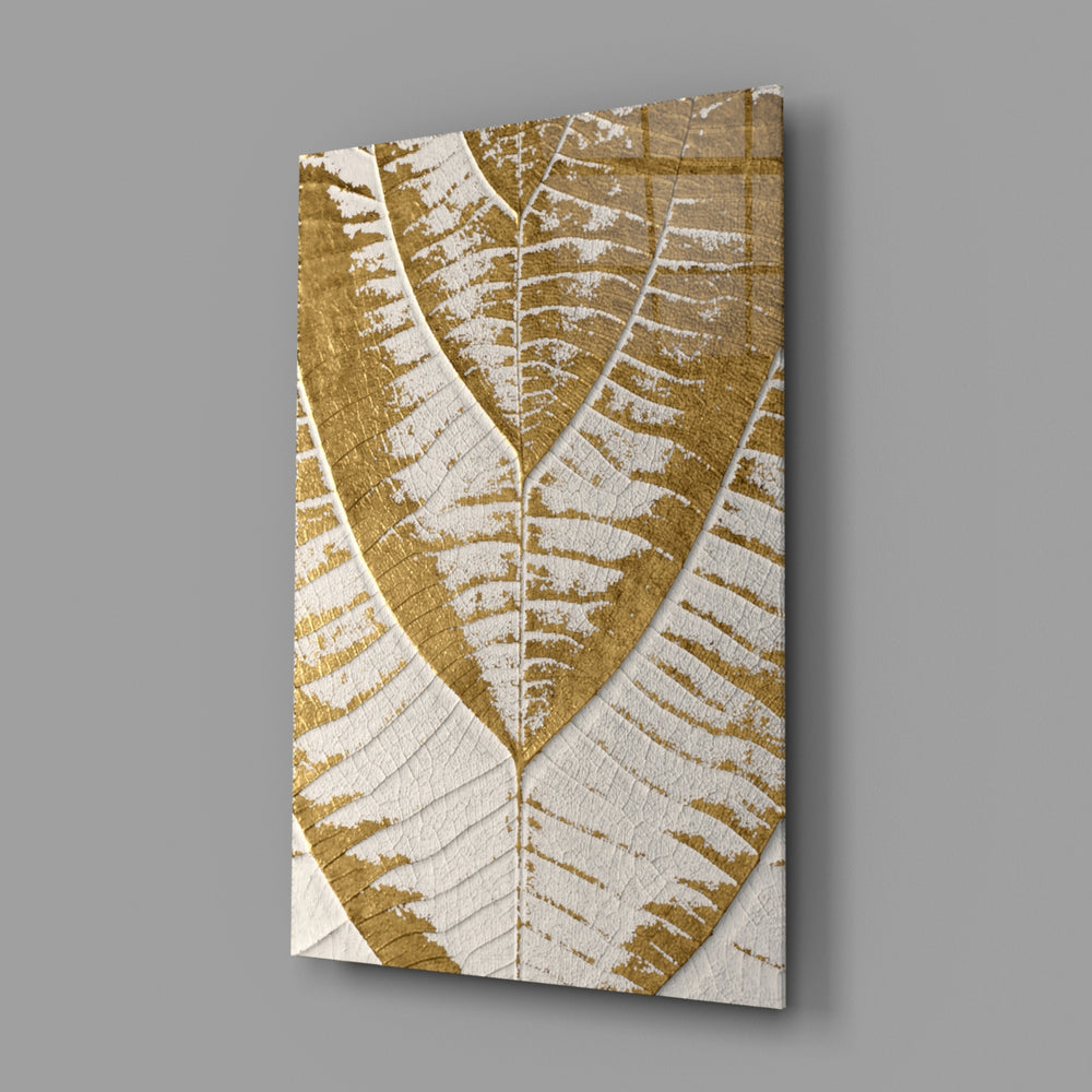 Luxe botanical panel anchoring a master bedroom wall