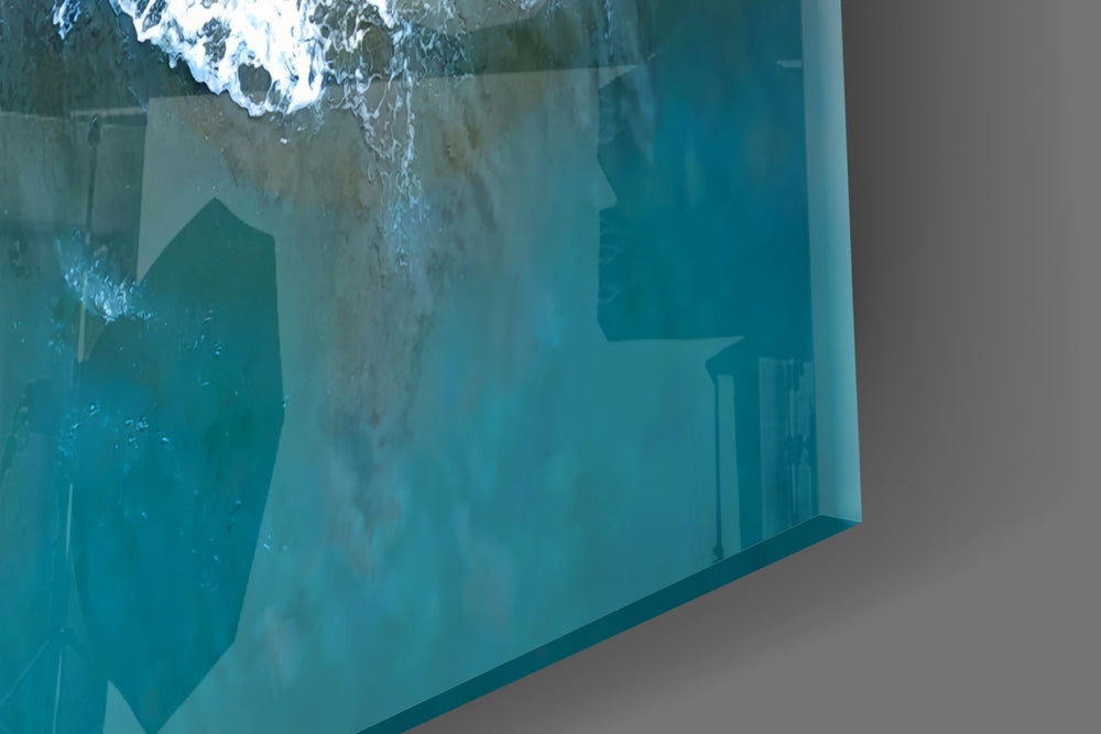 Cinematic artwork in a beach-house lounge interior