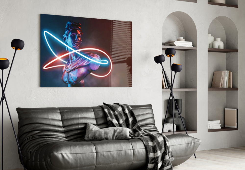 Abstract Art artwork styled in a man cave interior
