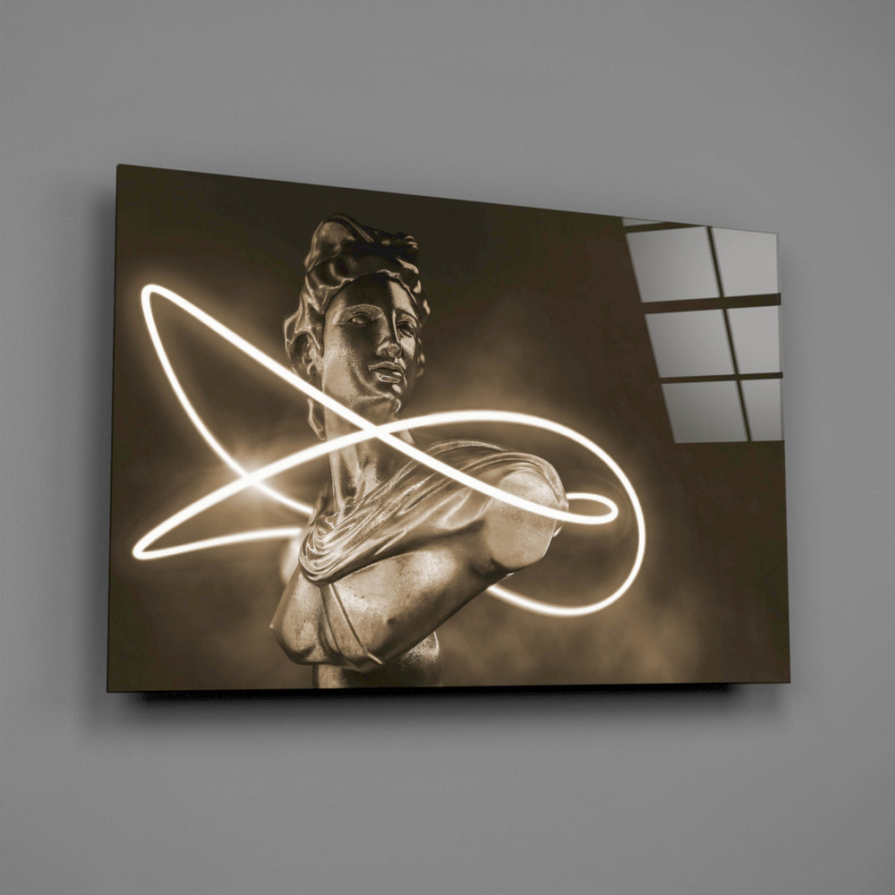 Vintage-classical panel anchoring a teen room wall