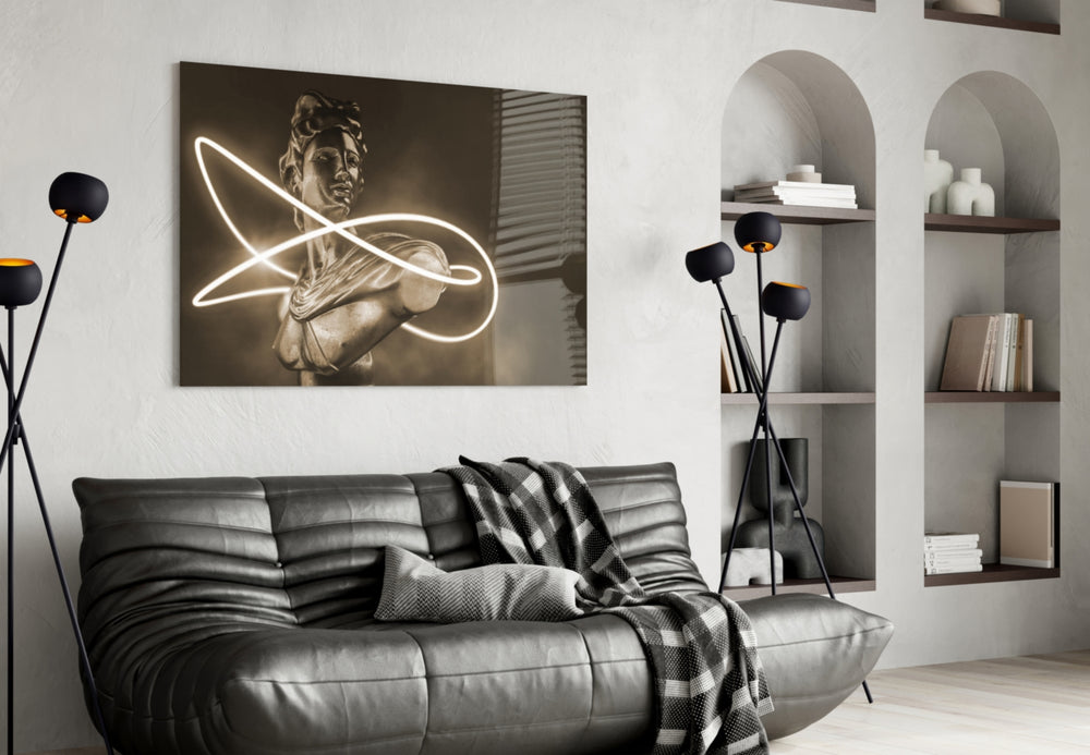 Abstract Art artwork styled in a man cave interior