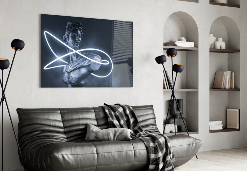 Abstract Art artwork styled in a man cave interior