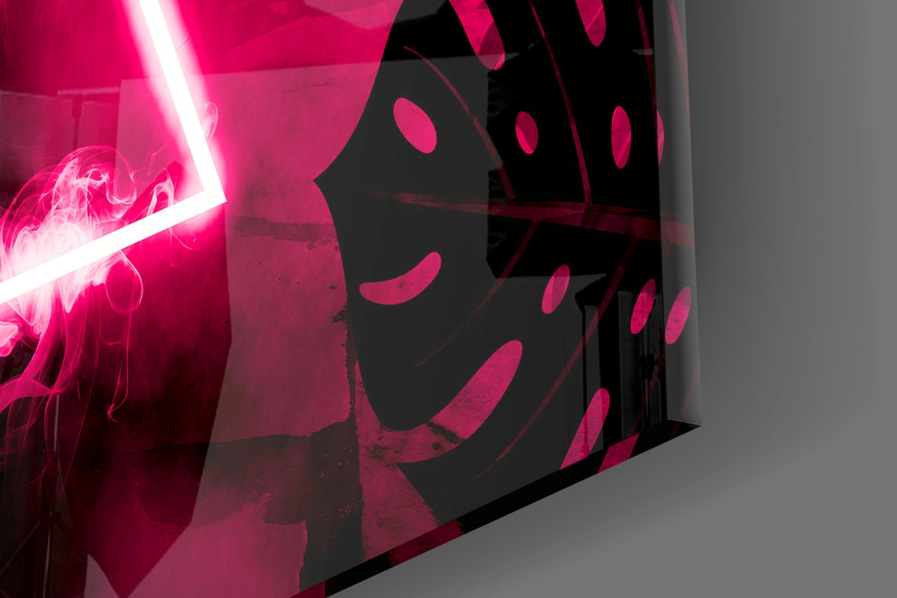 Cinematic artwork in a fashion-themed lounge interior