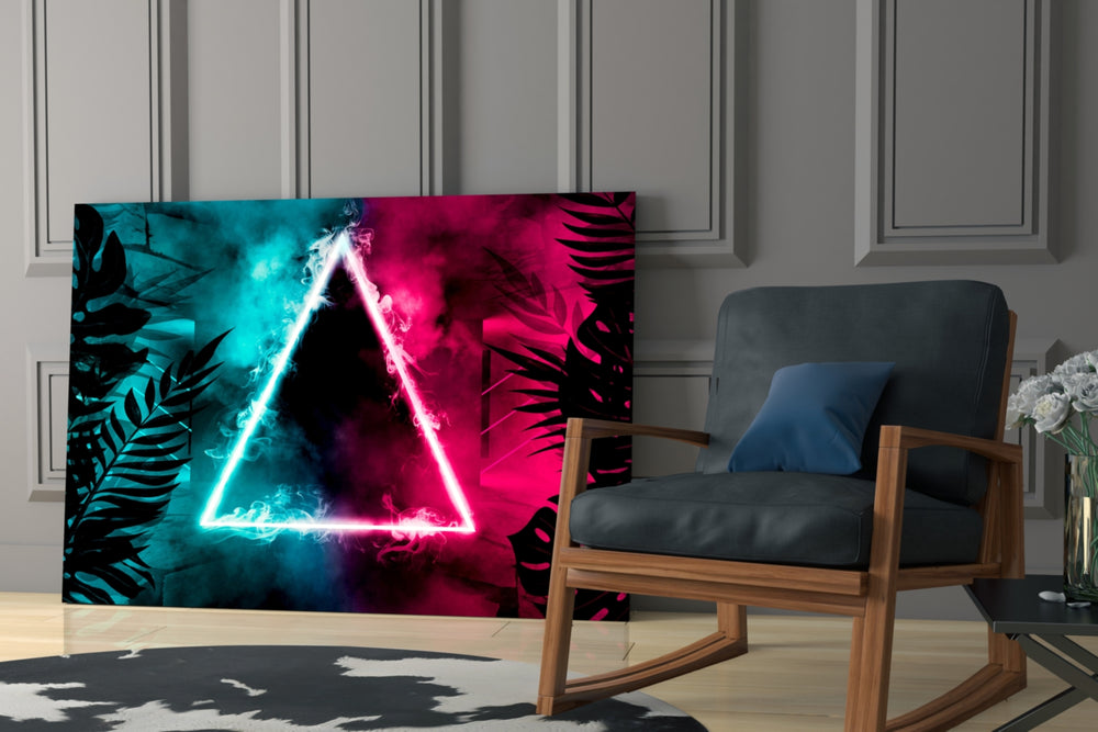 Synthwave yatay panel against an onyx-painted accent wall