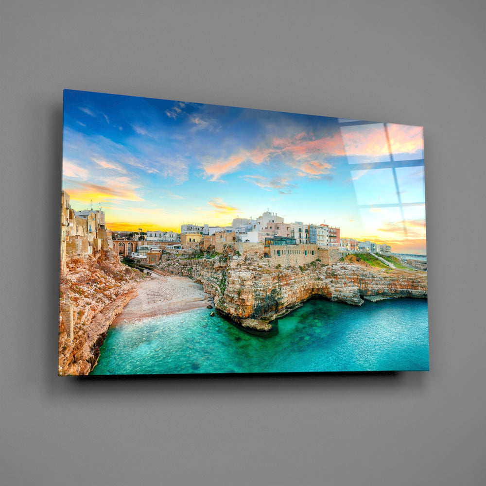 Travel panel anchoring a hotel-styled lounge wall