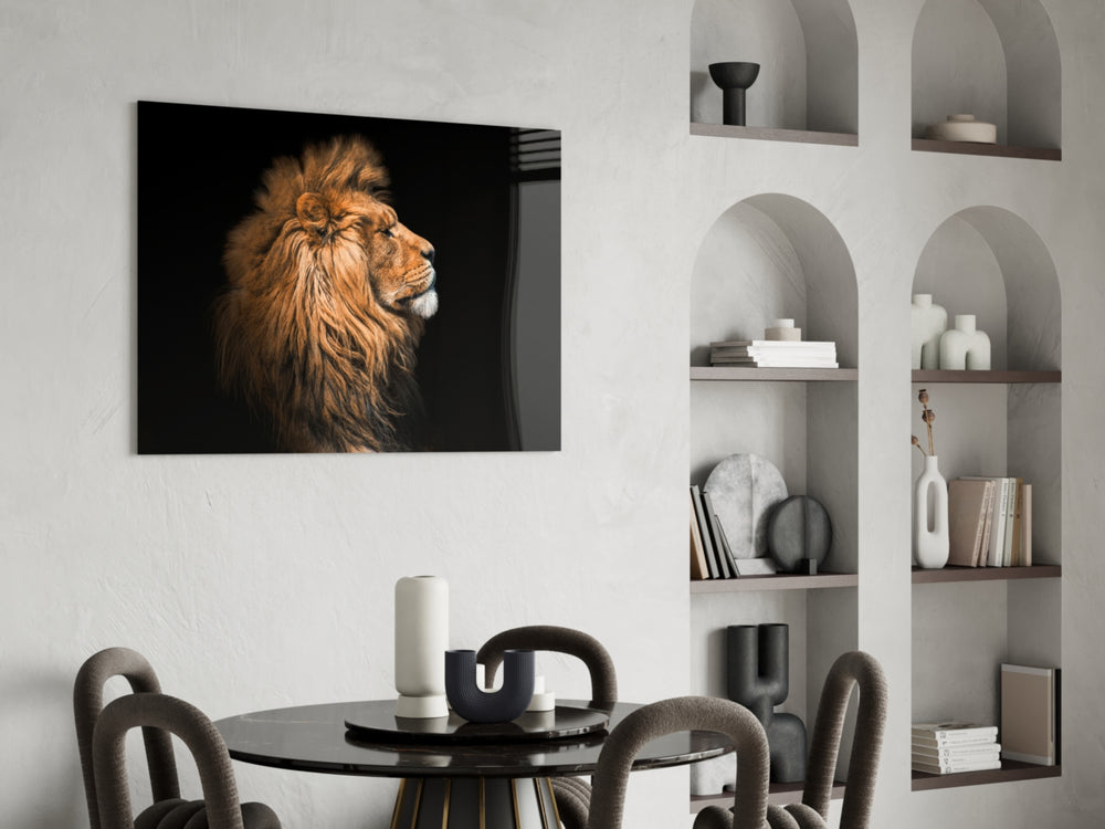 Cinematic wildlife print bringing safari edge to a home office