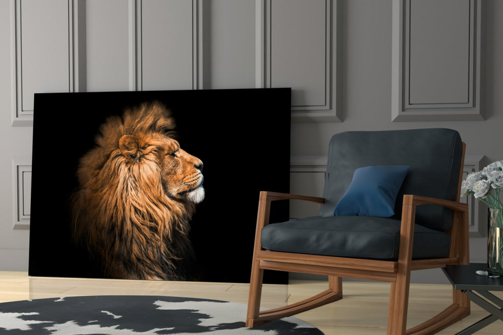 Wildlife yatay panel against an onyx-painted accent wall