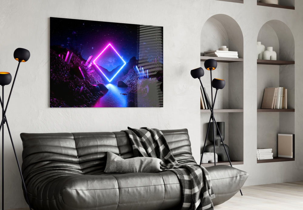 Abstract Art artwork styled in a man cave interior