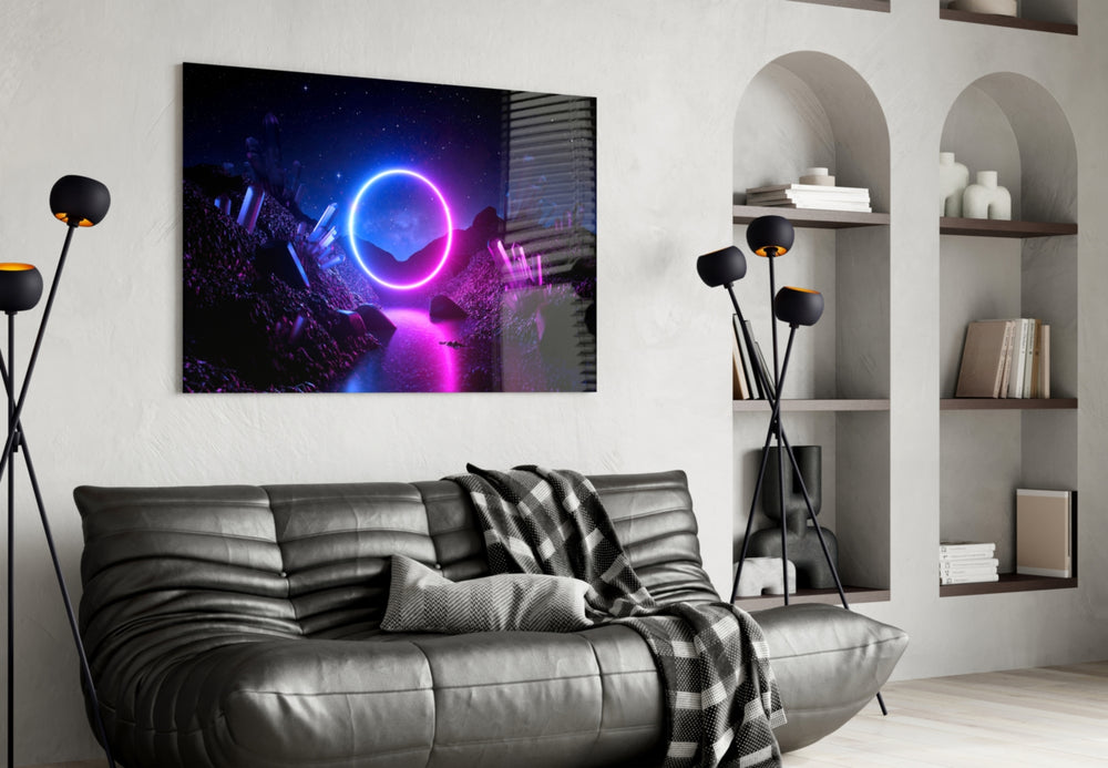 Abstract Art artwork styled in a man cave interior