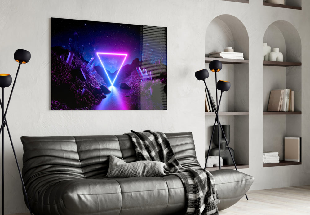 Abstract Art artwork styled in a man cave interior