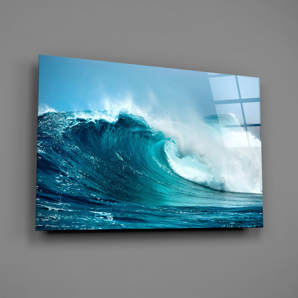 Surf panel anchoring a beach-house lounge wall