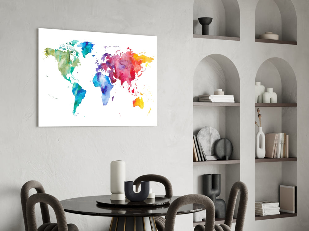 Cinematic map print bringing wanderlust to a hallway