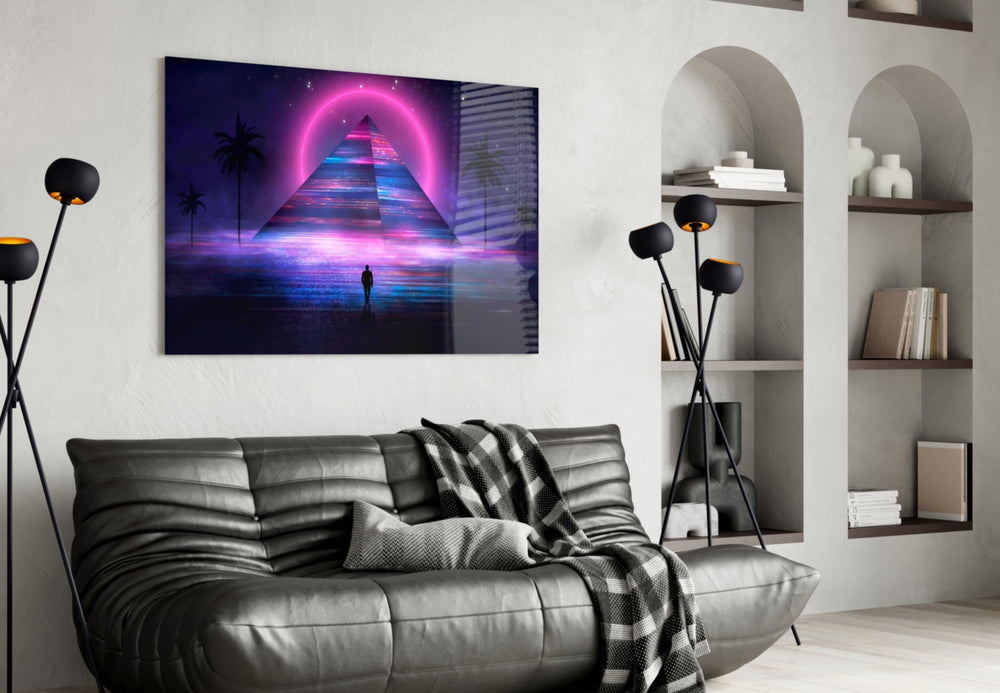Abstract Art artwork styled in a man cave interior