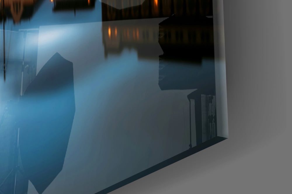 Cinematic artwork in a Nordic-themed dining room interior