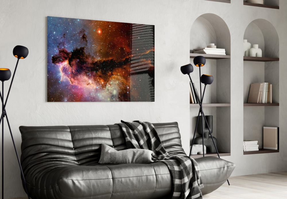 World Of The Galaxy artwork styled in a teen room interior