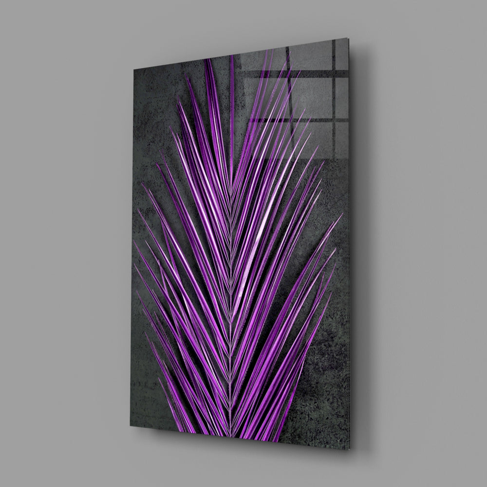 Botanical panel anchoring a study wall
