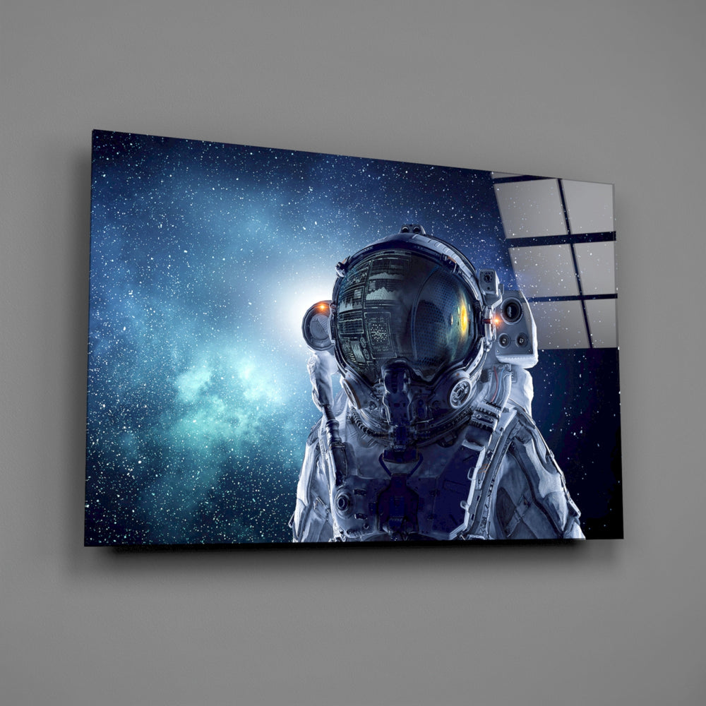 Cosmic panel anchoring a man cave wall