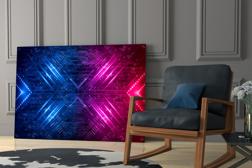 Synthwave yatay panel against an onyx-painted accent wall