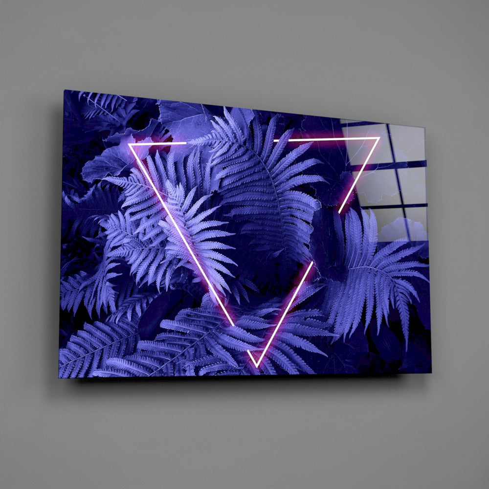 Synthwave panel anchoring a teen room wall