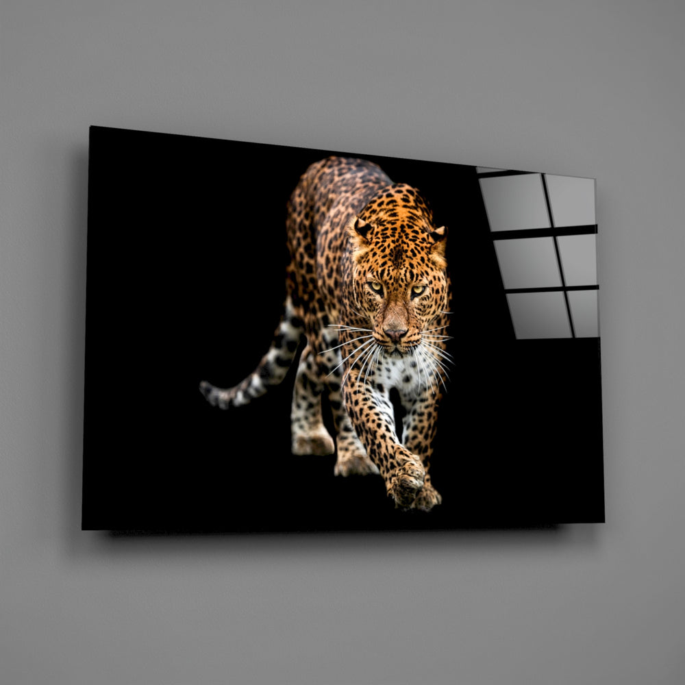 Wildlife panel anchoring a study wall