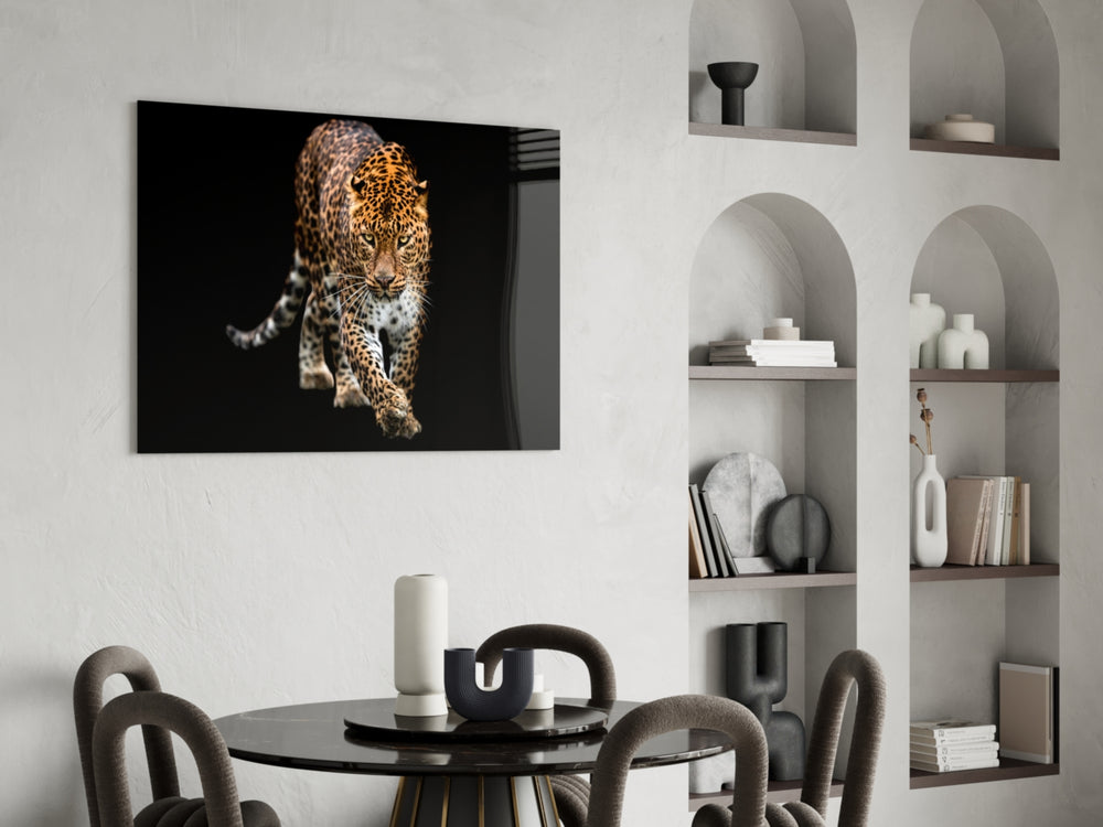 Cinematic wildlife print bringing safari edge to a home office
