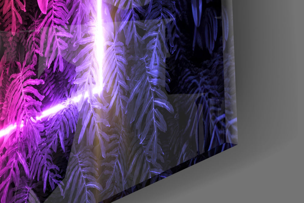 Abstract Art glass wall art catching light to reveal its painted spectrum frame