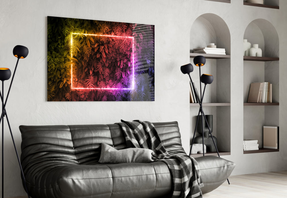 Abstract Art artwork styled in a man cave interior