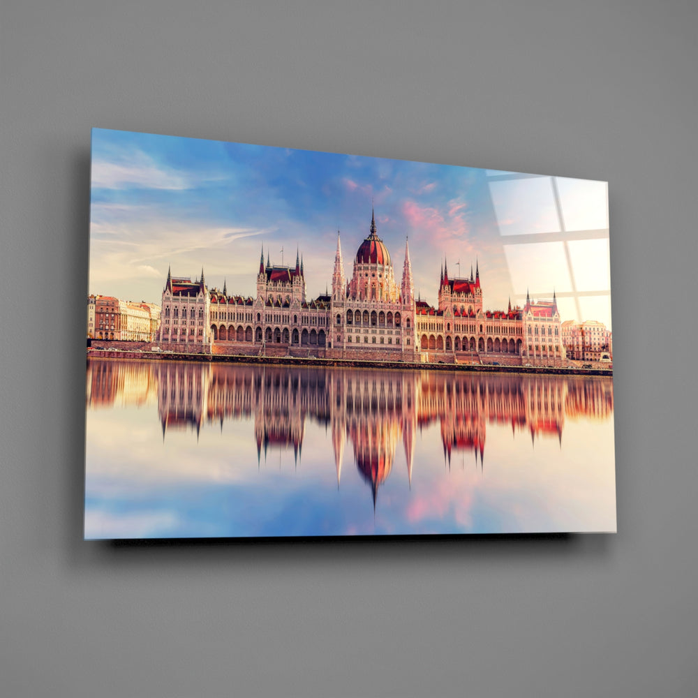 Travel panel anchoring a hotel-styled lounge wall