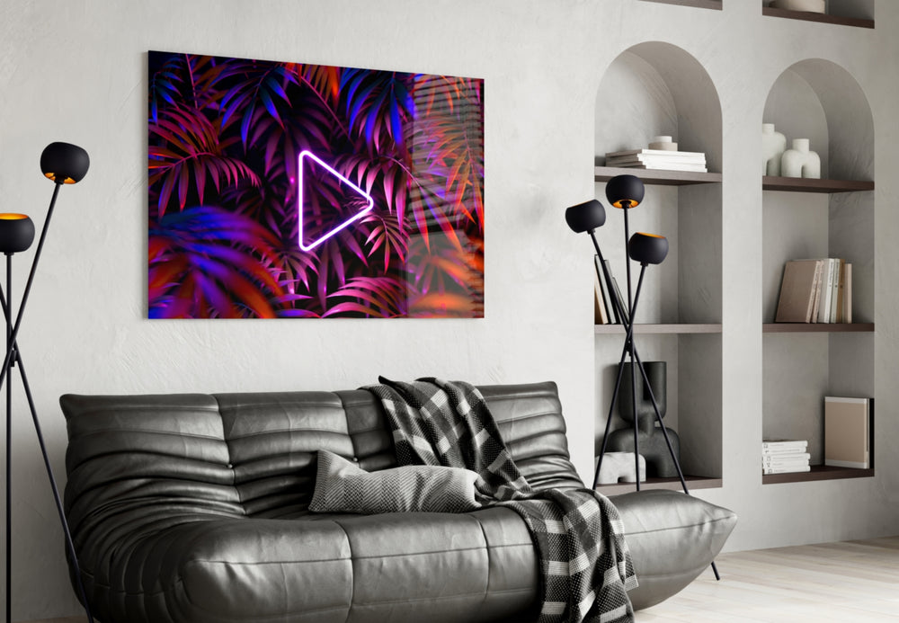 Abstract Art artwork styled in a man cave interior