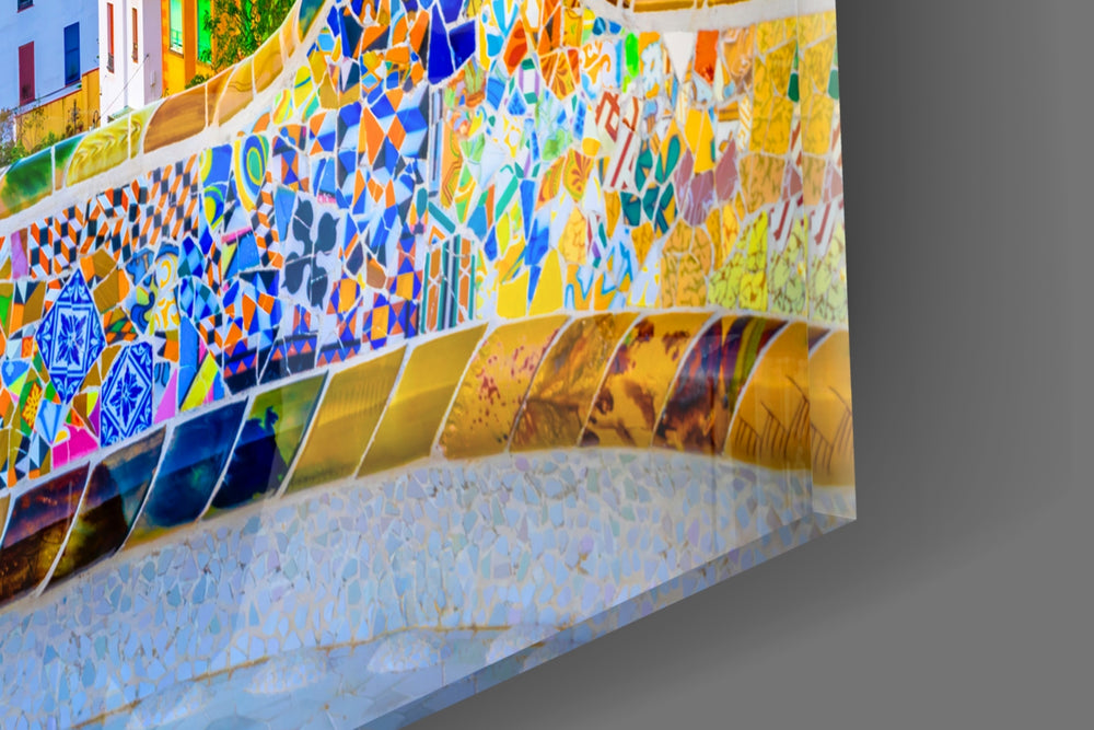 Cinematic artwork in a Mediterranean-themed dining room interior
