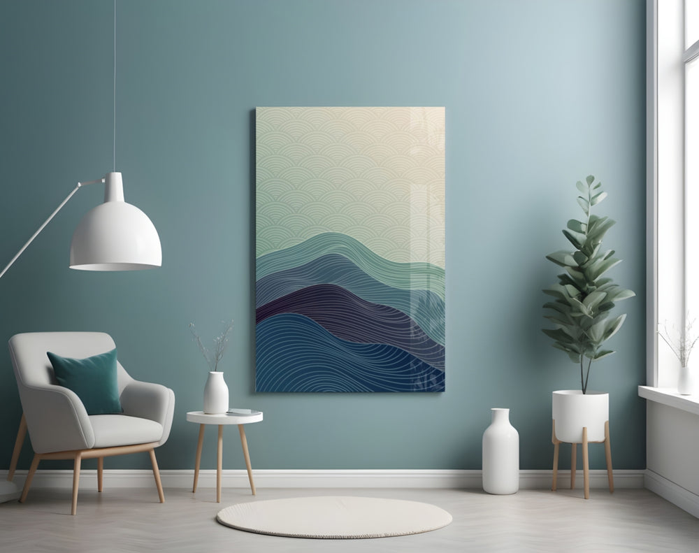 Abstract Art artwork styled in a hallway interior
