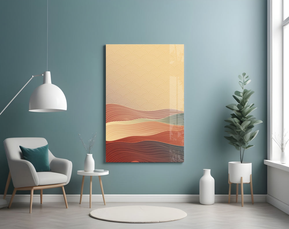 Abstract Art artwork styled in a hallway interior