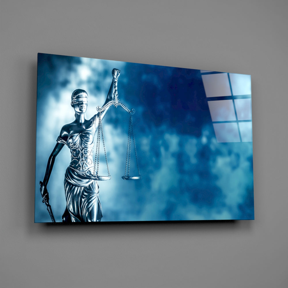 Legal still-life panel anchoring a study wall