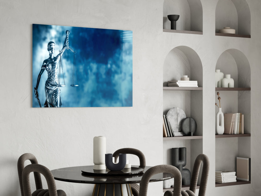 Cinematic legal print bringing attorney edge to private chambers