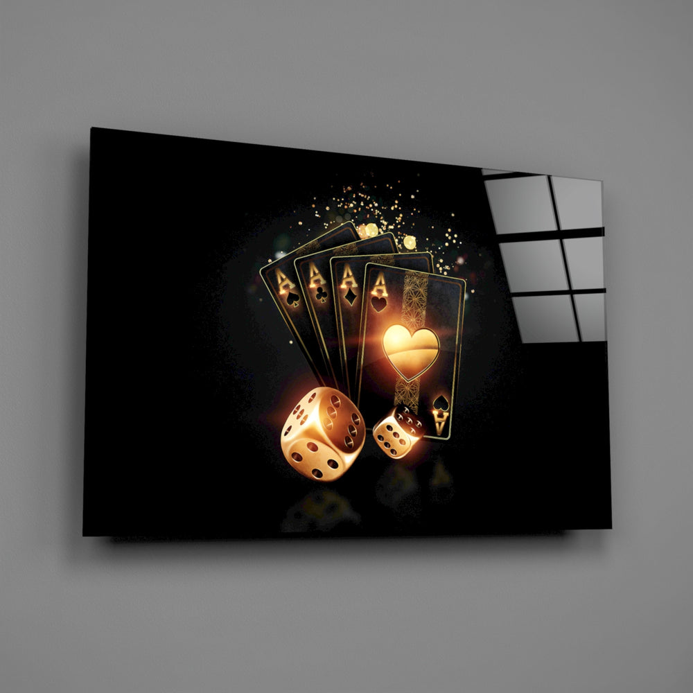 Casino panel anchoring a games room wall