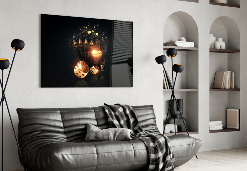 Gambler's Guns artwork styled in a poker den interior