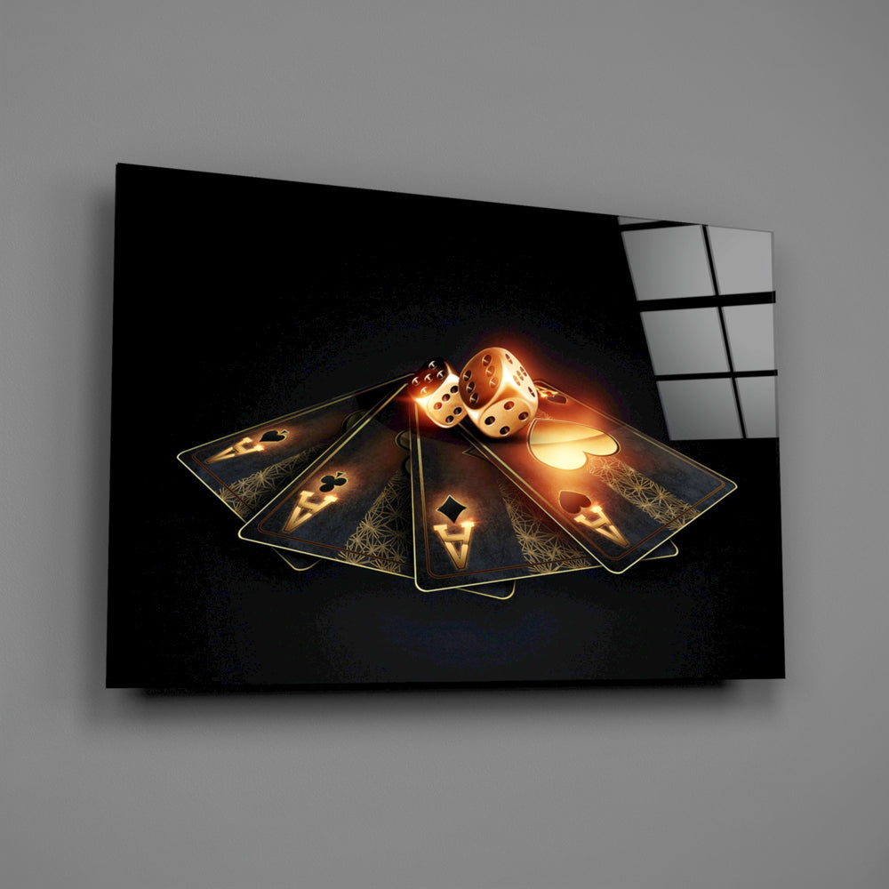 Casino panel anchoring a games room wall