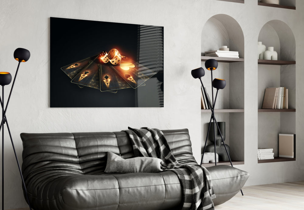 Gambler's Guns artwork styled in a poker den interior