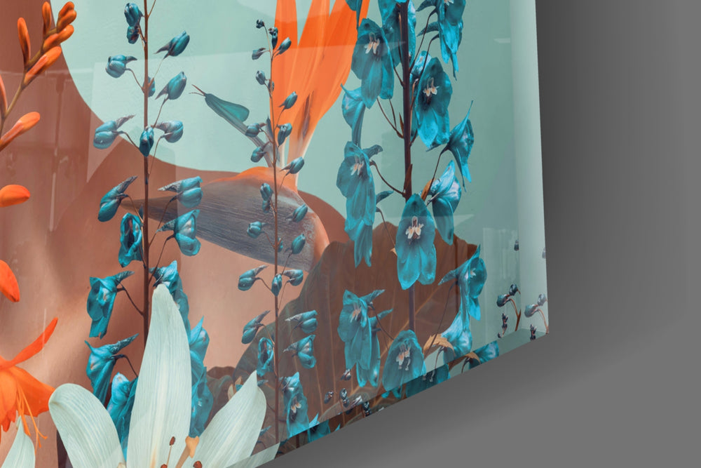 Cinematic artwork in a fashion-themed lounge interior