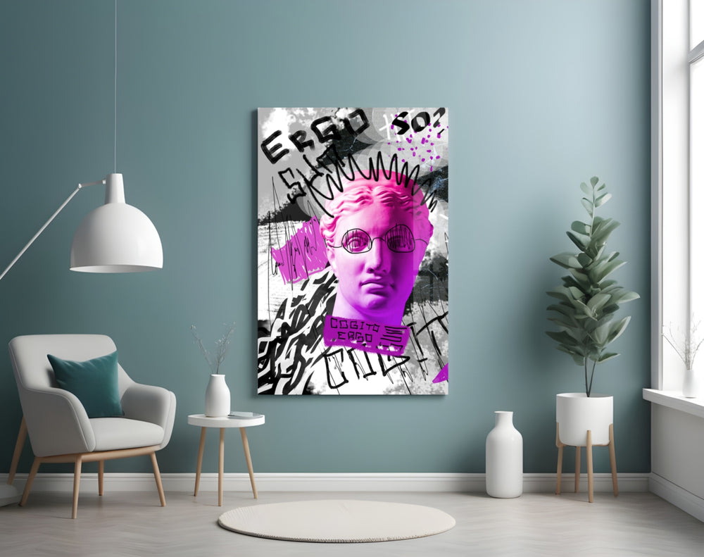 Abstract Art artwork styled in a man cave interior