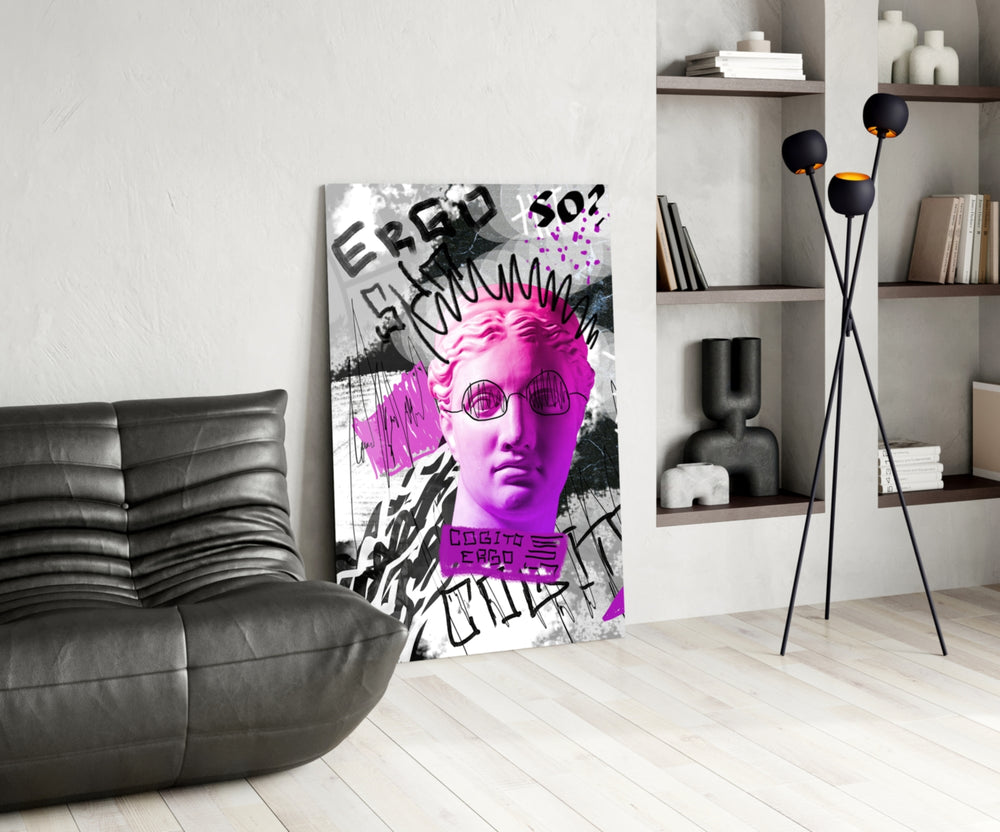 Cinematic pop-art print bringing philosophy edge to a bedroom